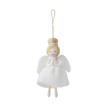 Light Haired Felt Angel Hanging Decoration, 2 of 4