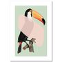 Mint Toucan In Blush Pop Art Print, thumbnail 6 of 6