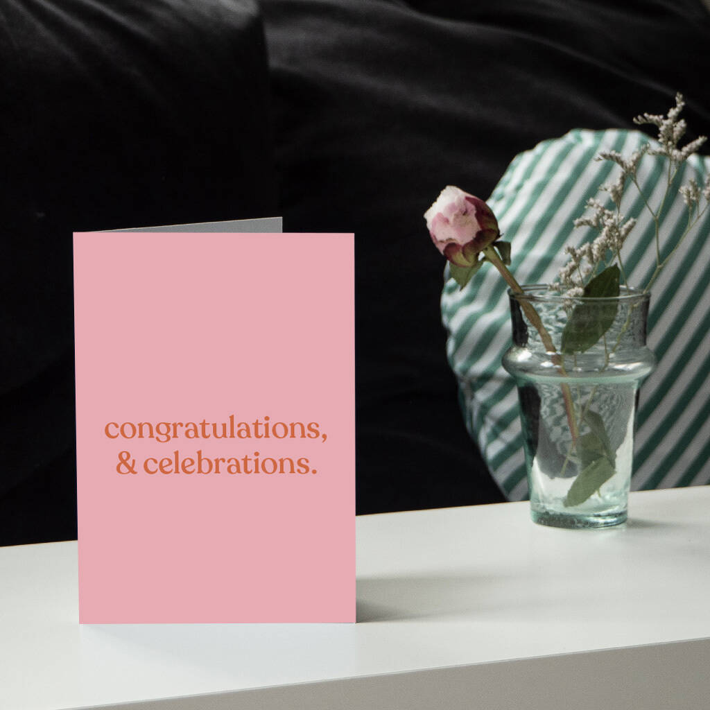 'Congratulations And Celebrations' Greetings Card, 1 of 2