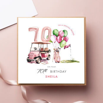 Personalised Golf Lover Womens Birthday Card, 3 of 6