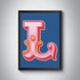 L Capital Letter Bold Carnival Circus Art Print, thumbnail 4 of 4