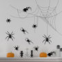 Halloween Spider And Cobweb Wall Sticker Set, thumbnail 1 of 3