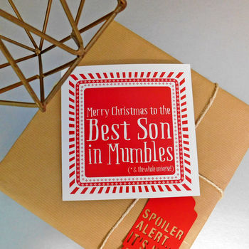 Personalised Best Son Christmas Card, 2 of 3