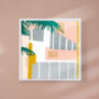 'Ocean Palm' Art Deco Miami Inspired Giclée Art Print, thumbnail 2 of 2