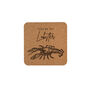 Set Of Four 'You're My Lobster' Assorted Square Cork Coasters, thumbnail 2 of 2