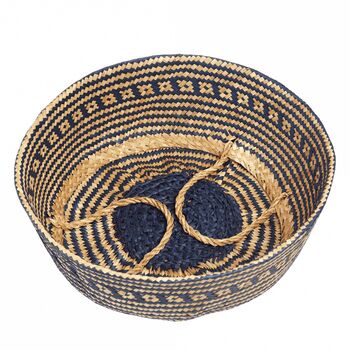 Large Navy Seagrass Basket, 3 of 4