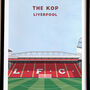 The Kop Liverpool Stadium Art Print Football Gift, thumbnail 2 of 8