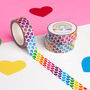 Rainbow Heart Valentine's Day Washi Tape, thumbnail 1 of 3
