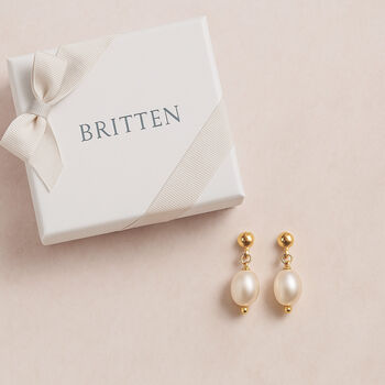 Thank You For Being My Bridesmaid Pearl Earrings, 8 of 10