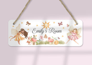 Personalised Fairy Garden Door Sign, Kids Nursery Decor, 2 of 2