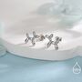 Sterling Silver Balloon Dog Stud Earrings, thumbnail 3 of 12
