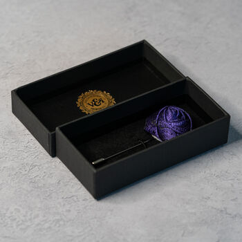 Cadbury Purple Wedding Tie Set And Socks Groomsmen Gift, 5 of 7