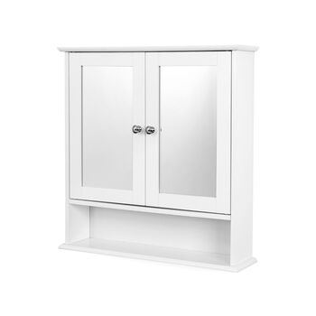 Wall Mounted Double Mirror Doors Storage Cabinet, 4 of 7