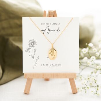 April Daisy Gold Plated Birthflower Necklace, 2 of 11