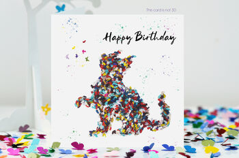 90th Birthday Butterfly Hydrangea Butterflies Card, Not 3D, 7 of 12