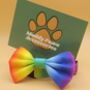 Rainbow Ombre Dog Bow Tie, thumbnail 7 of 10
