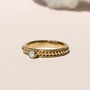 Lalita Cubic Zirconia Gold Vermeil Spinning Ring, thumbnail 1 of 10
