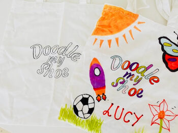 Kids Washable Tote Bag And Pen Set Customise Your Own Bag, 4 of 5
