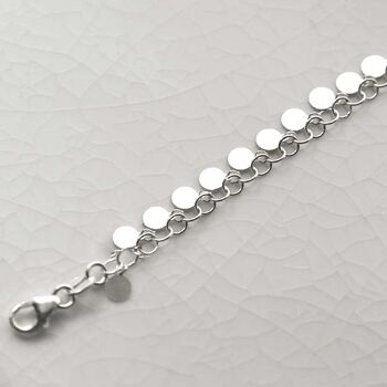 Sterling Silver Sequin Necklace, 6 of 8