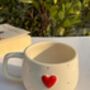 Red Heart Valentine Ceramic Coffee Mug, thumbnail 4 of 4