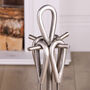 Antique Pewter Effect Fireside Companion Set, thumbnail 3 of 6