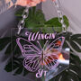 Butterfly Clear Acrylic Banner With Acrylic Chain, thumbnail 4 of 7