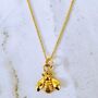 The Bee Accent Gold Plated Necklace, thumbnail 1 of 4