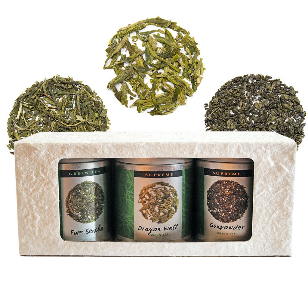 green tea triple selection gift box by the exotic teapot