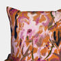 Abstract Floral Velvet Cushion, Terracotta, thumbnail 3 of 4