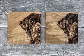 Set Of Two Labrador Coasters, 2 of 3