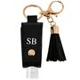 Personalised Faux Leather Hand Sanitiser Tassel Key Charms, thumbnail 2 of 7