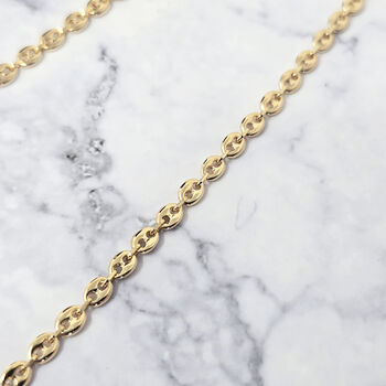 Iconic Coffee Bean Gold Plated Chain Necklace Luxe, 5 of 5