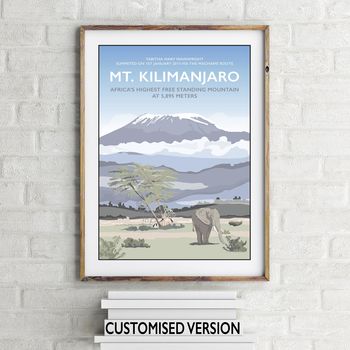 New Mount Kilimanjaro, Africa Mountain Print, 3 of 6