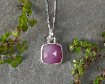 Natural Pink Sapphire Necklace, 4 of 4