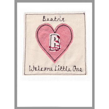 Personalised Heart New Baby Or Christening Card For Girl, 12 of 12