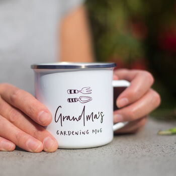 Gardeners Personalised Enamel Mug, 3 of 7