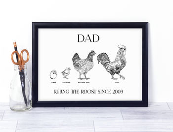 Personalised Chicken Family Print, 2 of 2