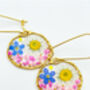 Earrings With Daisy And Forget Me Not Flowers, thumbnail 5 of 12