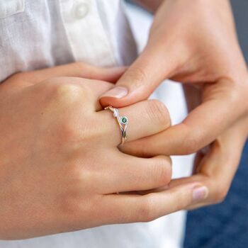 Dainty Emerald Ring, 2 of 8