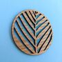 Palm Leaf Oak Wood Coaster Plant Lover Plant Herb Leaf, thumbnail 1 of 10