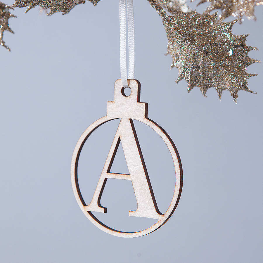 Personalised Letter Christmas Bauble