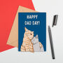 Large Size Happy Cat Dad Day Card, thumbnail 2 of 2