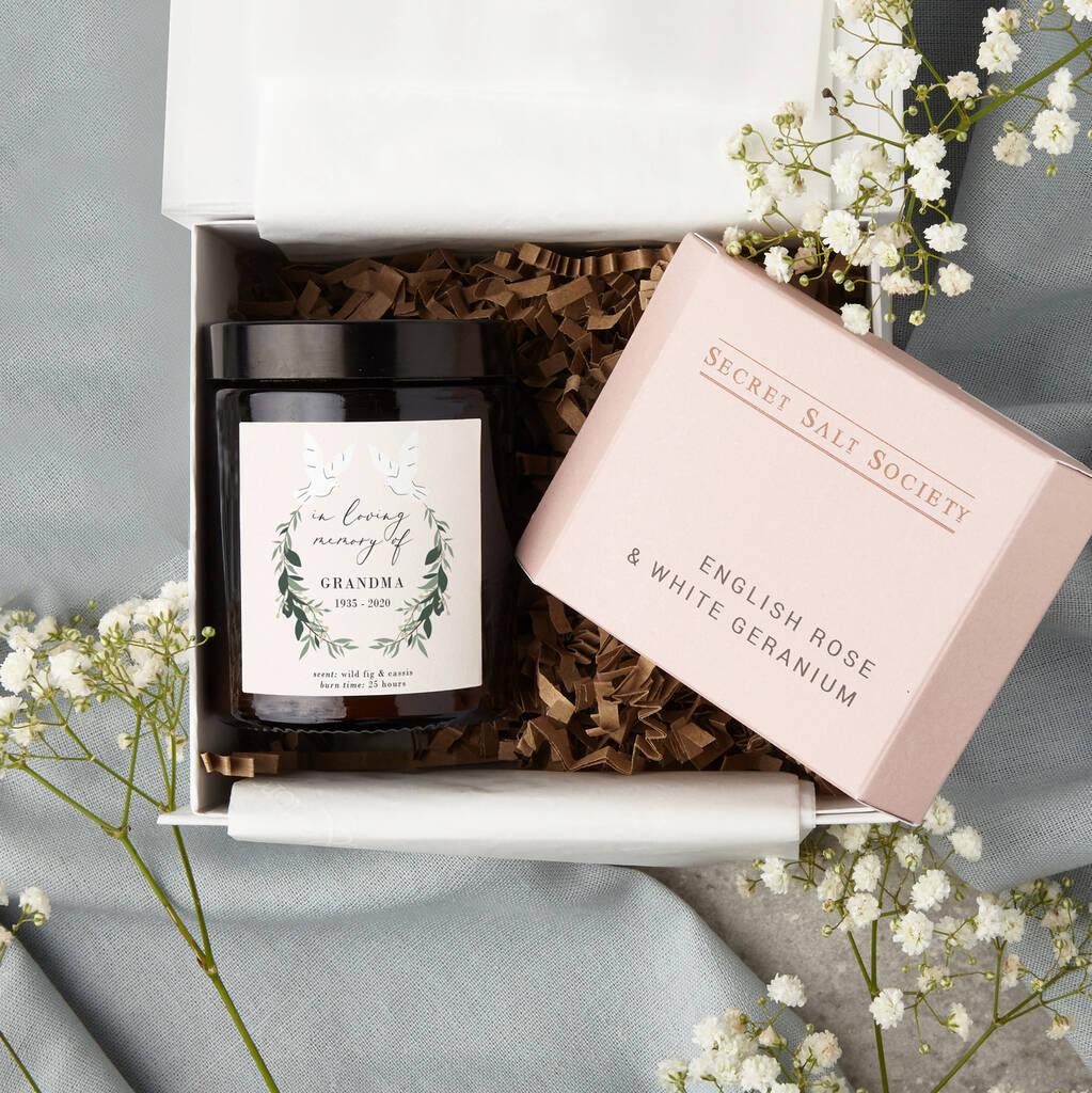 Remembrance Candle Gift In Loving Memory Doves By Kindred Fires