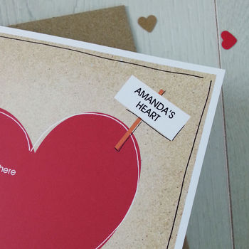 'You Are Here' Personalised Valentine's Card, 2 of 5