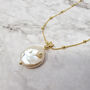 18k Gold Vermeil Plated Organic Pearl Necklace, thumbnail 1 of 4