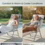 Folding Sun Lounger With Thick Mattress Cushion, thumbnail 6 of 11