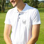 Personalised Golf Wreath Polo Top For Men Gift, thumbnail 1 of 10