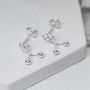 Sterling Silver Small Twist Stud Earrings, thumbnail 3 of 4