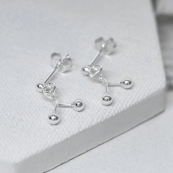 Sterling Silver Small Twist Stud Earrings, 3 of 4