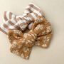 Toffee Stripe Hair Bow, thumbnail 3 of 3